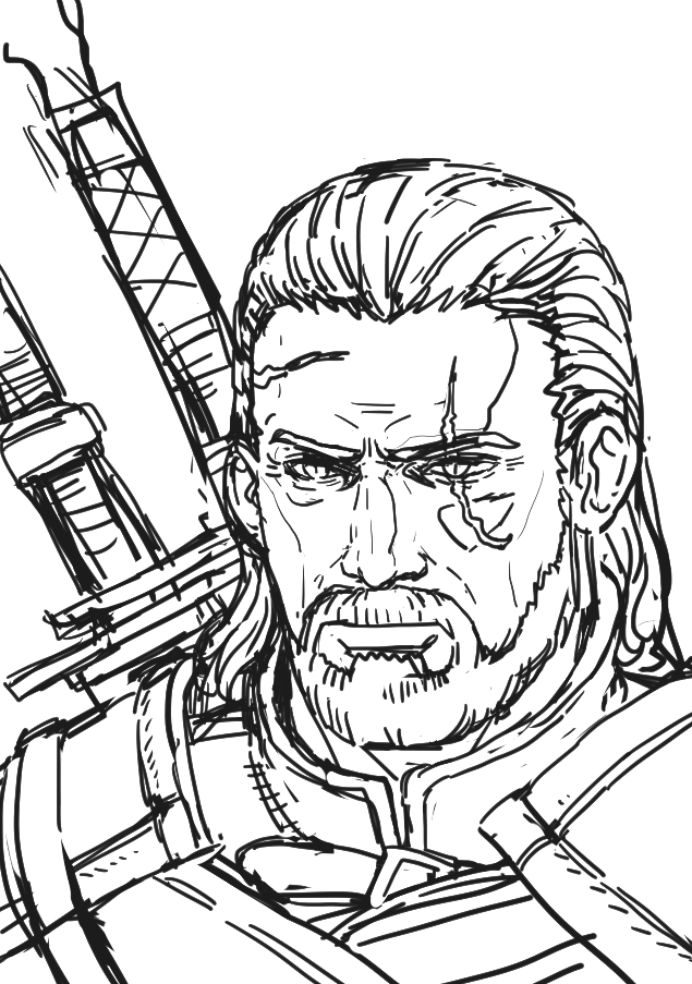 La faccia di Geralt
