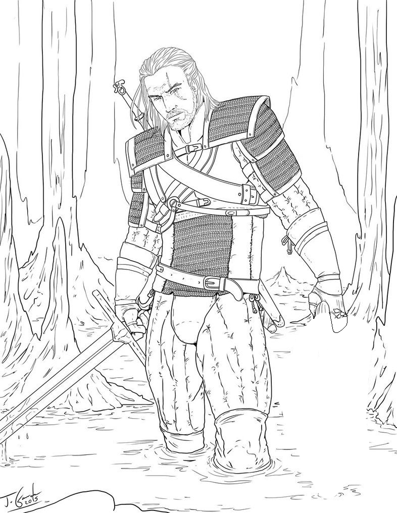 Geralt dans la forêt