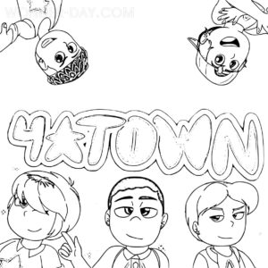 4 Town Turning Red coloring pages | WONDER DAY — Coloring pages for ...