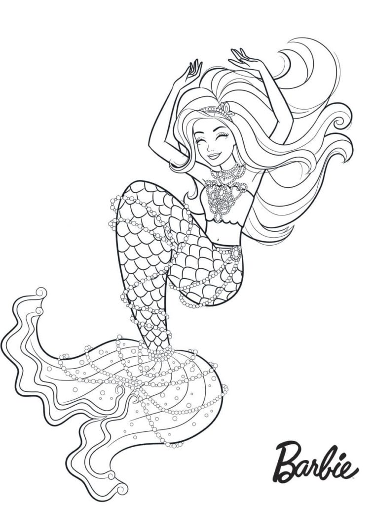 Cheerful barbie mermaid