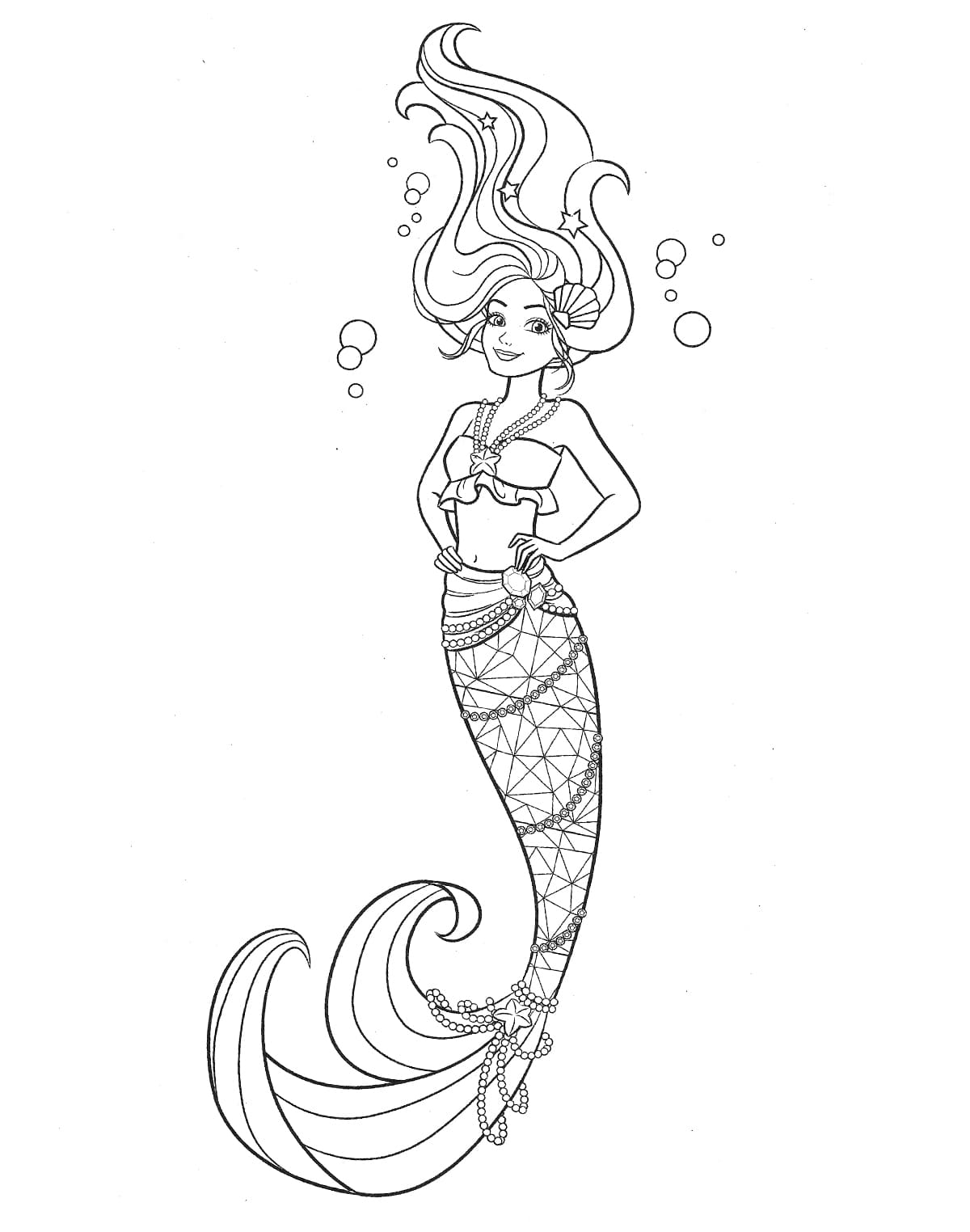 Barbie Mermaid Coloring Pages   Print for Girls