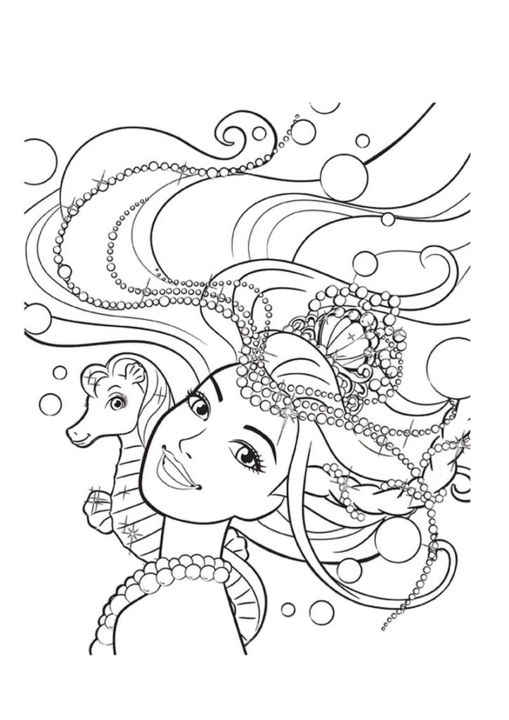 barbie mermaid and seahorse