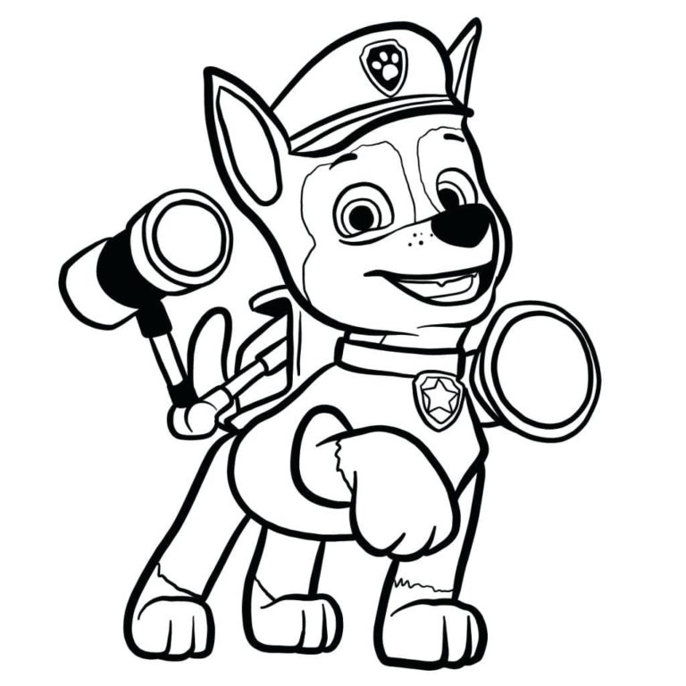 Chase Paw Patrol Coloring Pages | WONDER DAY — Coloring pages for ...