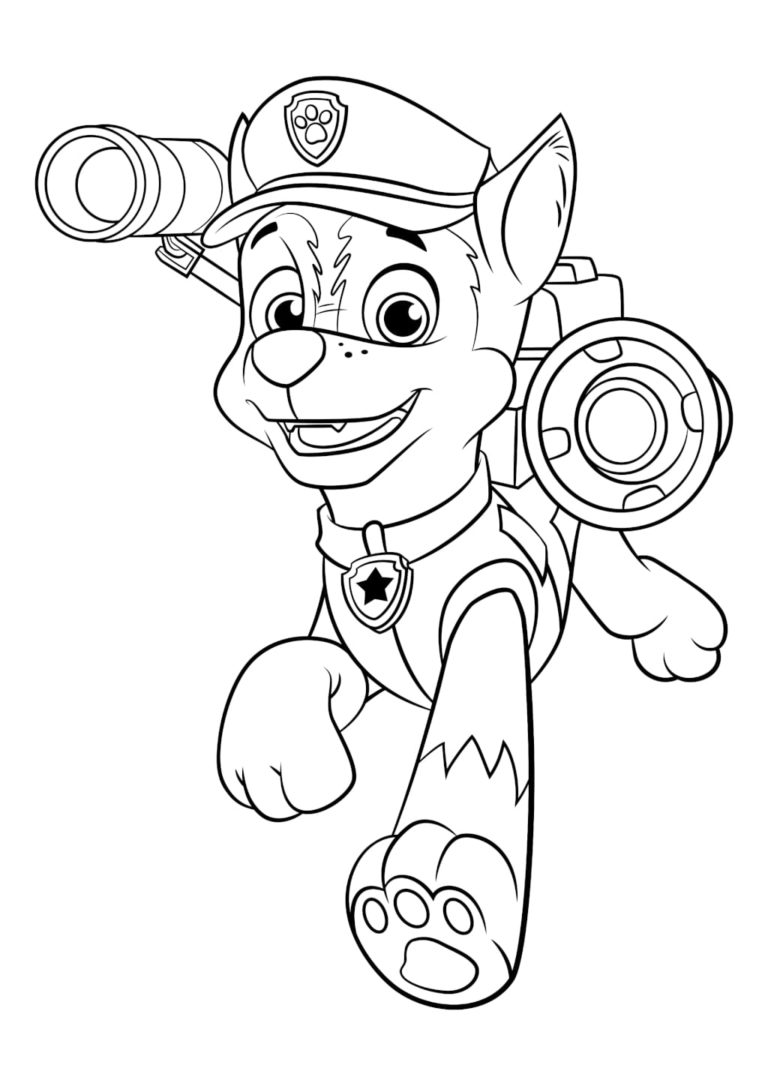 Chase Paw Patrol Coloring Pages | WONDER DAY — Coloring pages for ...