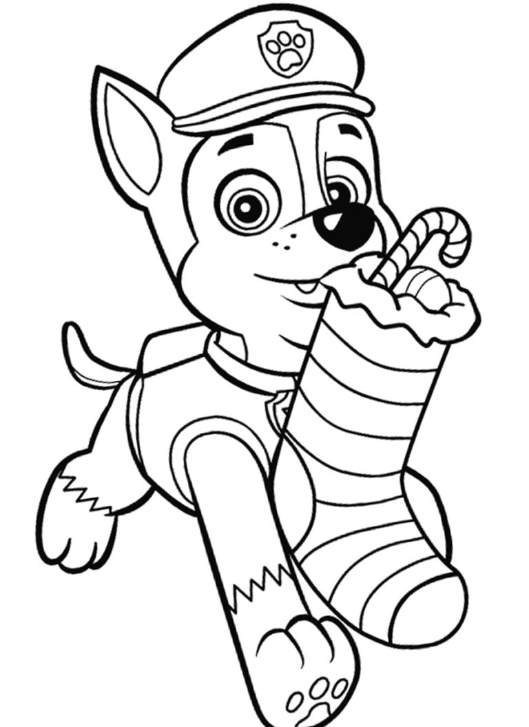 Chase Paw Patrol Coloring Pages | WONDER DAY — Coloring pages for ...