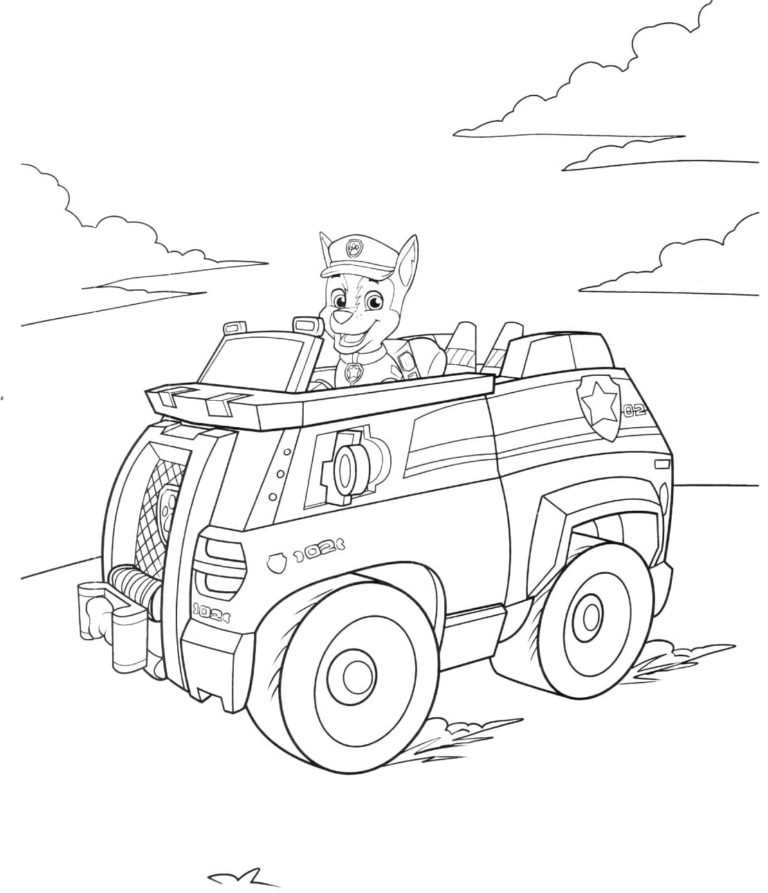 Chase Paw Patrol Coloring Pages | WONDER DAY — Coloring pages for ...