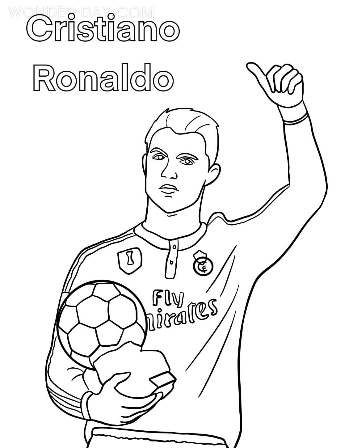 Dibujos de Cristiano Ronaldo Para Colorear