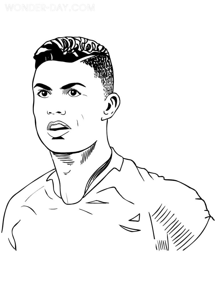  Dibujos de Cristiano Ronaldo Para Colorear