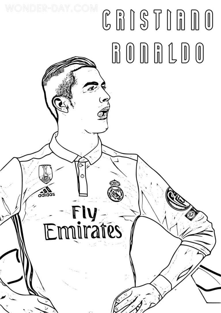 Cristiano Ronaldo Coloring Pages | WONDER DAY — Coloring pages for ...