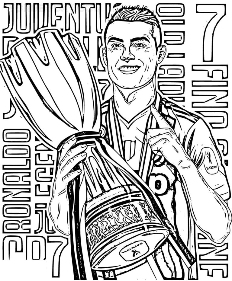 Cristiano Ronaldo Coloring Pages | WONDER DAY — Coloring pages for ...