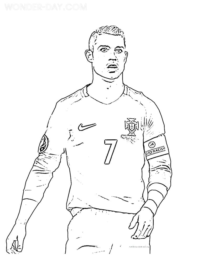  Dibujos de Cristiano Ronaldo Para Colorear