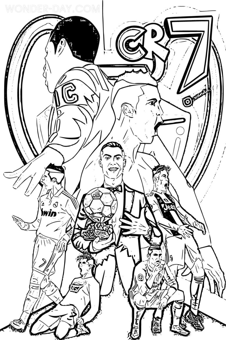 Cristiano Ronaldo Coloring Pages | WONDER DAY — Coloring pages for ...