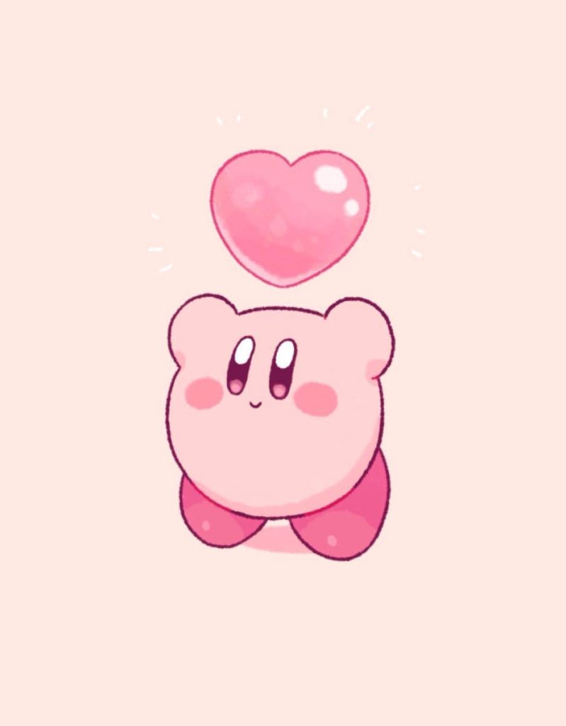 Kirby avec un coeur