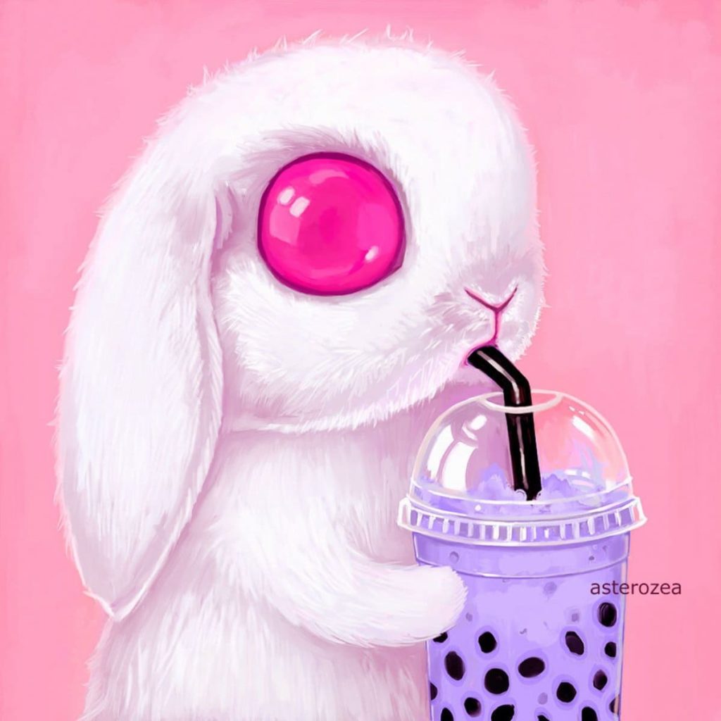Conejo blanco con ojos rosas