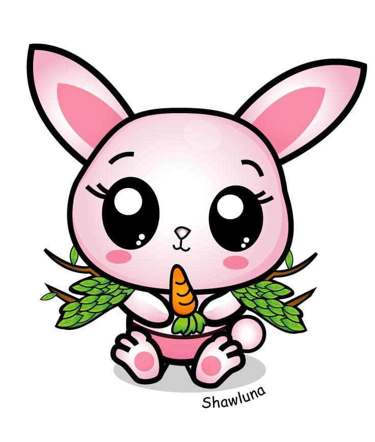Coniglietto con una carota
