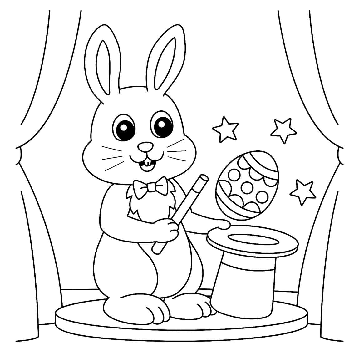Easter Bunny Coloring Pages   Free Coloring Pages