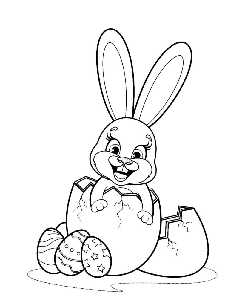 Easter Bunny Coloring Pages   Free Coloring Pages