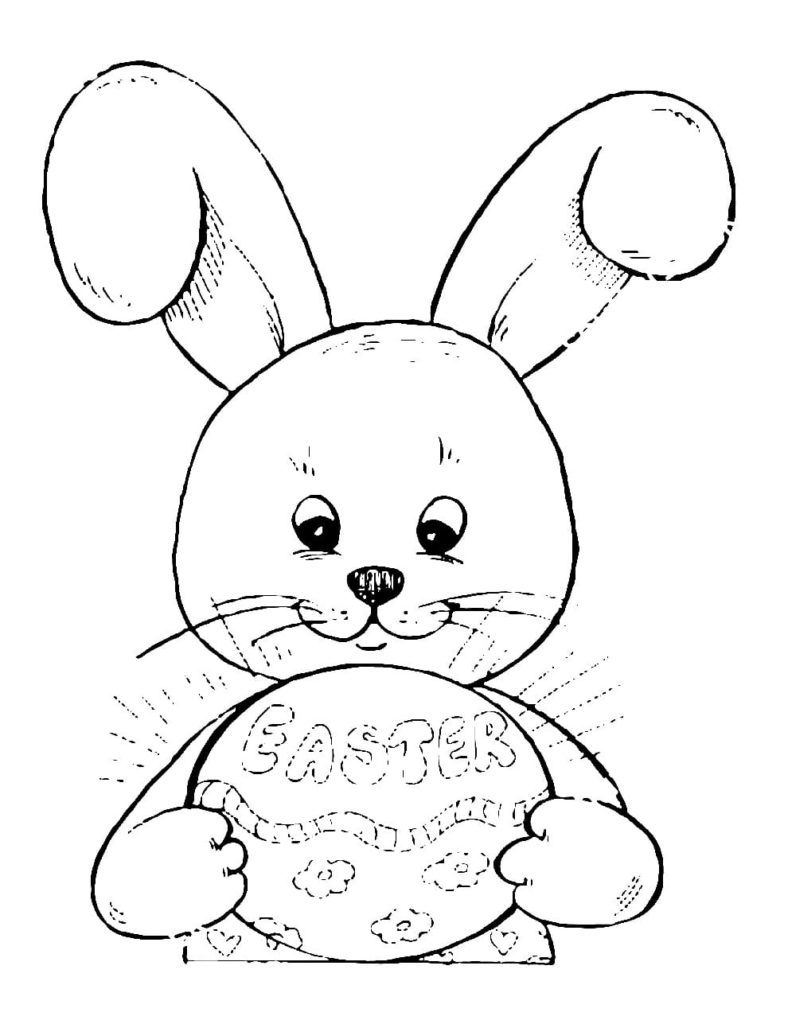 Immagine per bambini con un coniglio