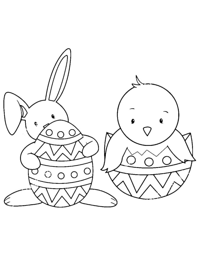 Kaninchen und Küken