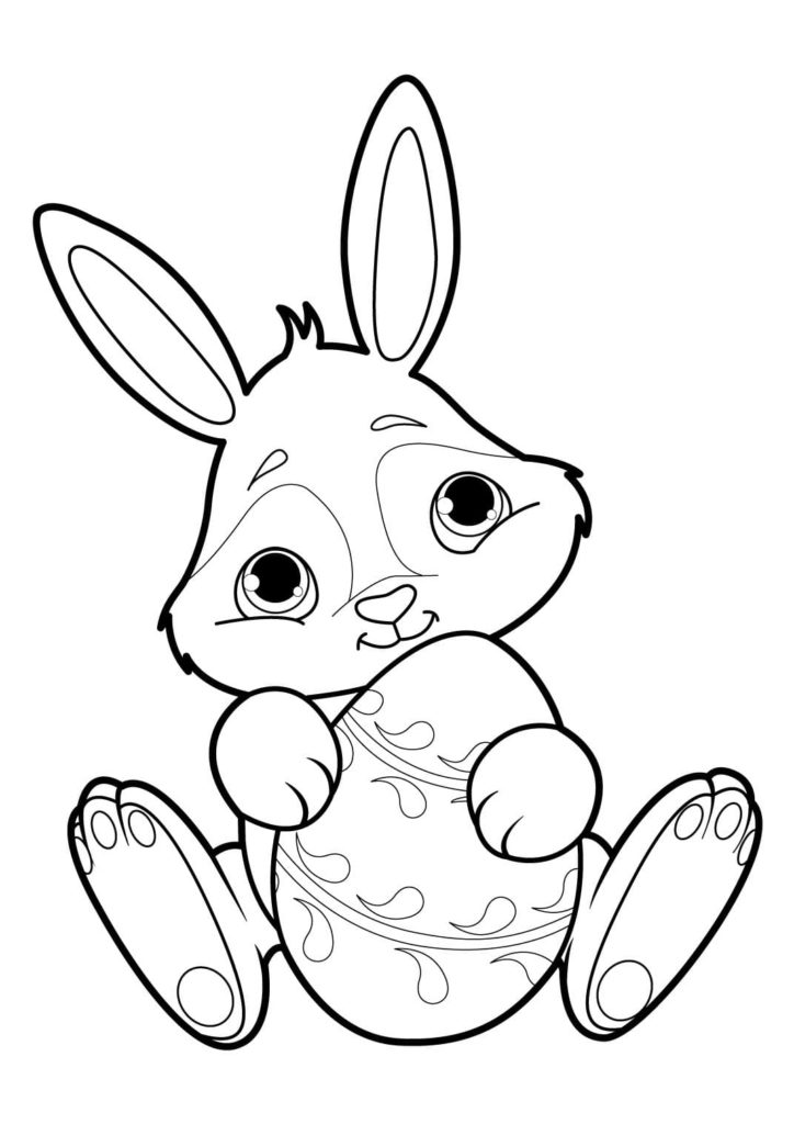 Раскраски Пасхальный Кролик | Скачать и распечатать
