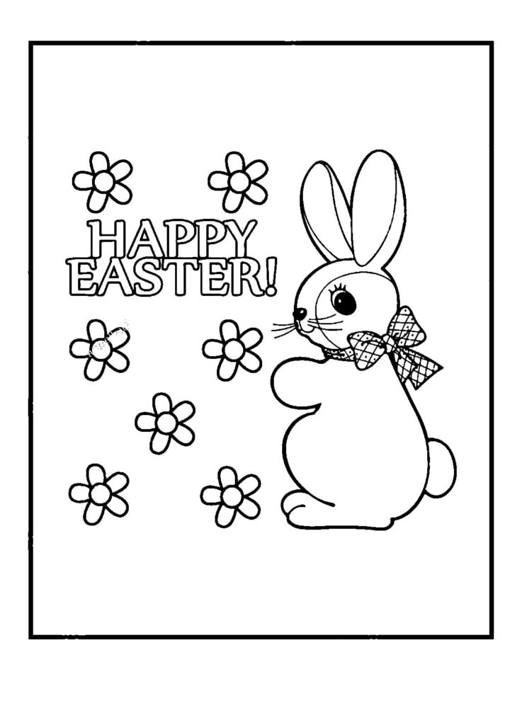Tarjeta de Pascua con conejo
