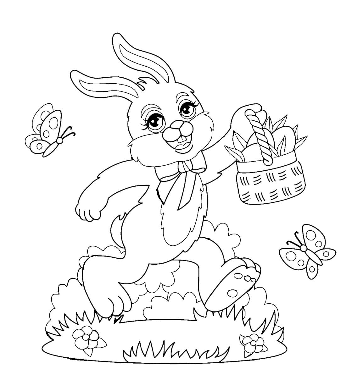 Easter Bunny Coloring Pages | Free Coloring Pages