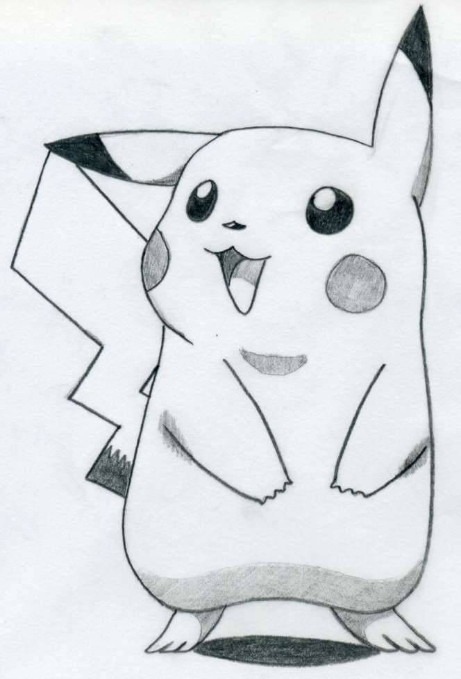 Pikachu desenho a lápis