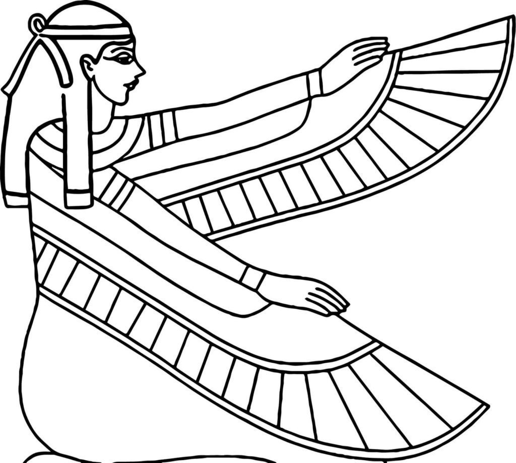 Niña egipcia con alas