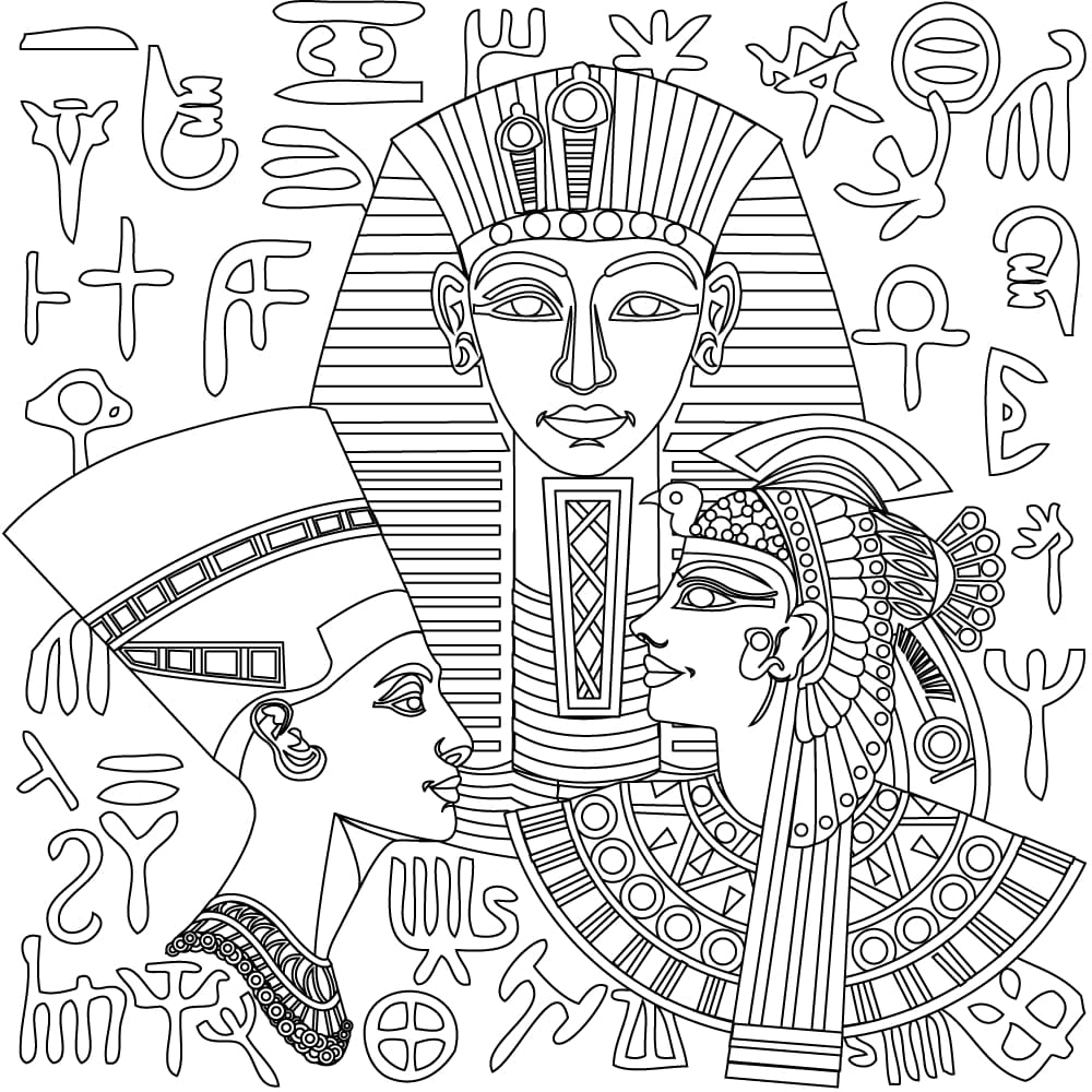 Libro para colorear de Egipto