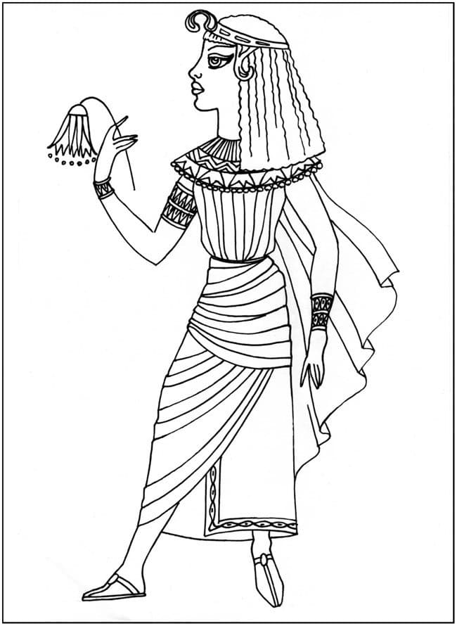 Cleopatra con un fiore