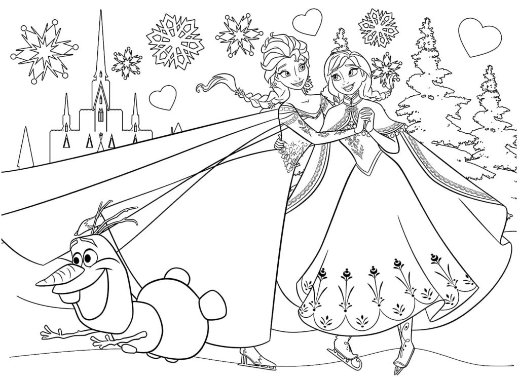 Elsa, Olaf, Anna