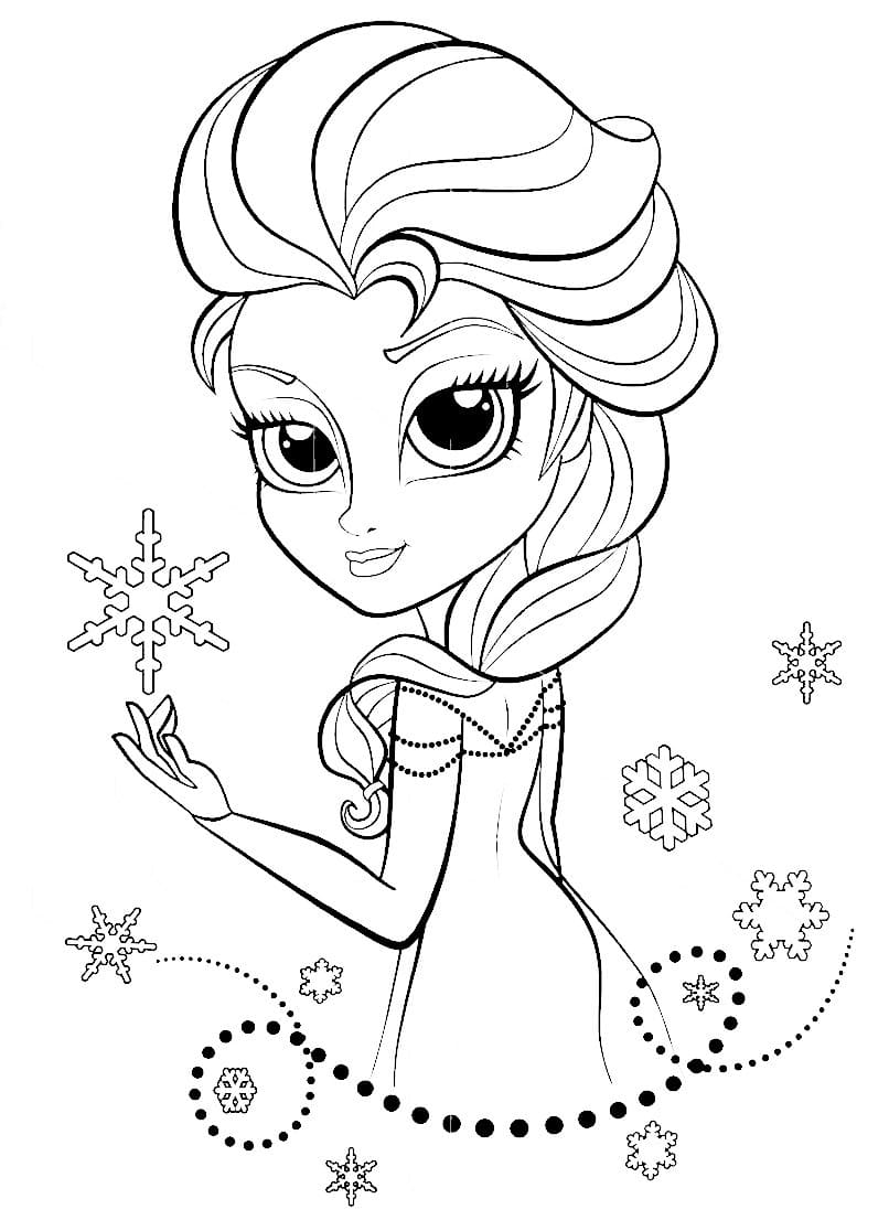 Dibujos de Elsa para colorear | Páginas para colorear para niñas