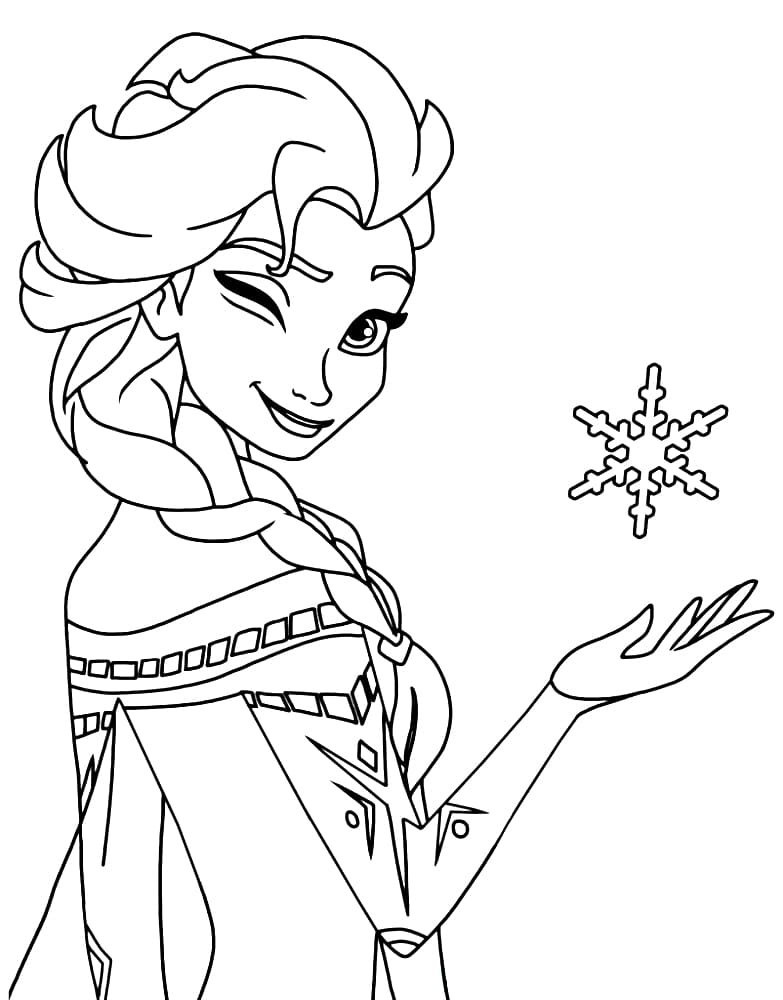 Elsa e fiocco di neve