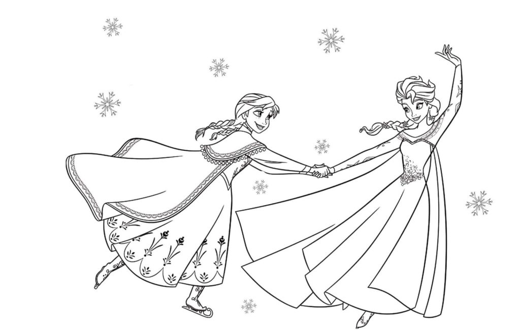 Elsa and Anna dancing