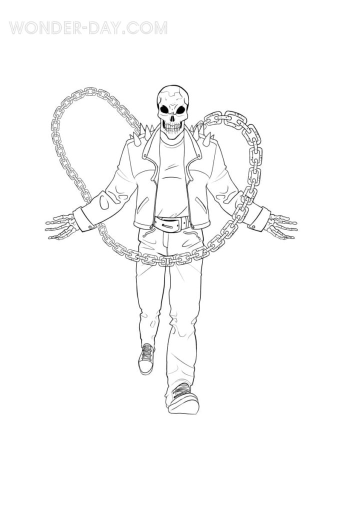 Ghost Rider with chains