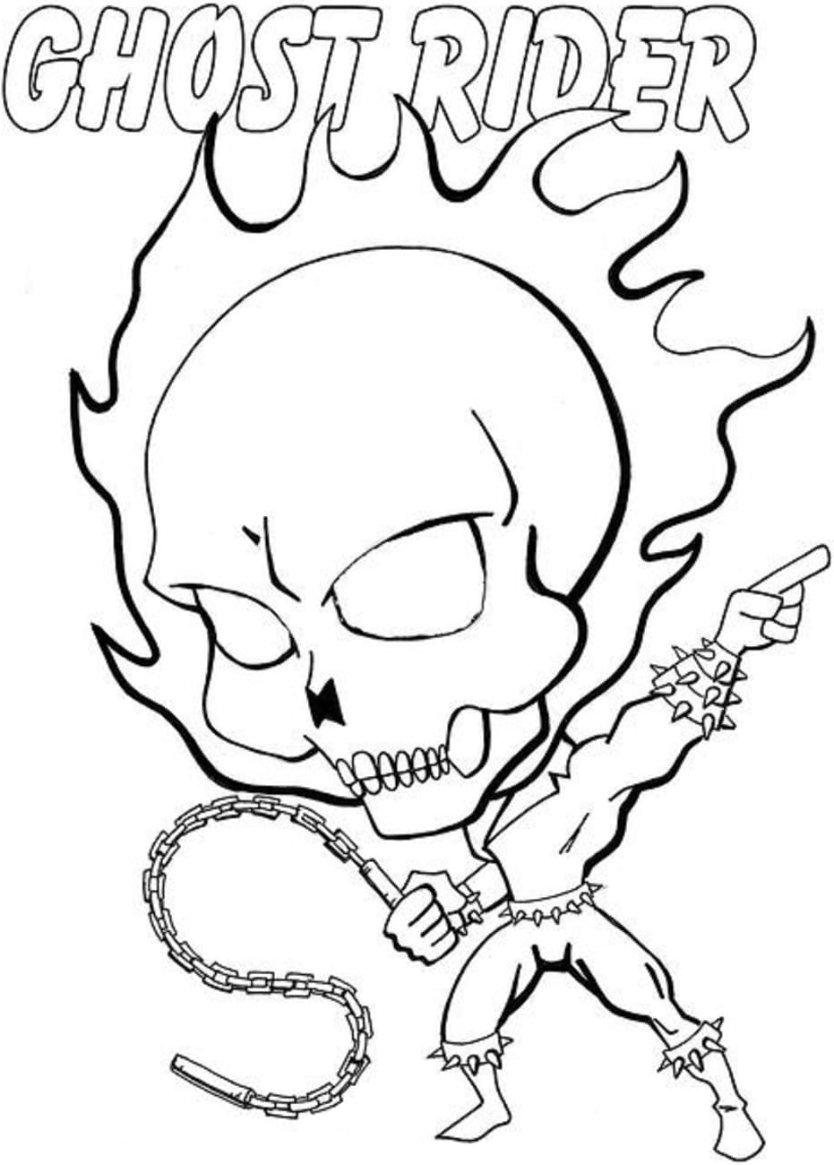 How To Draw A Ghost Rider Skull Step By Step