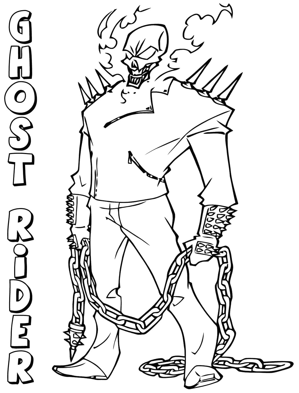 Ghost Rider Coloring Pages | WONDER DAY — Coloring pages for children and  adults