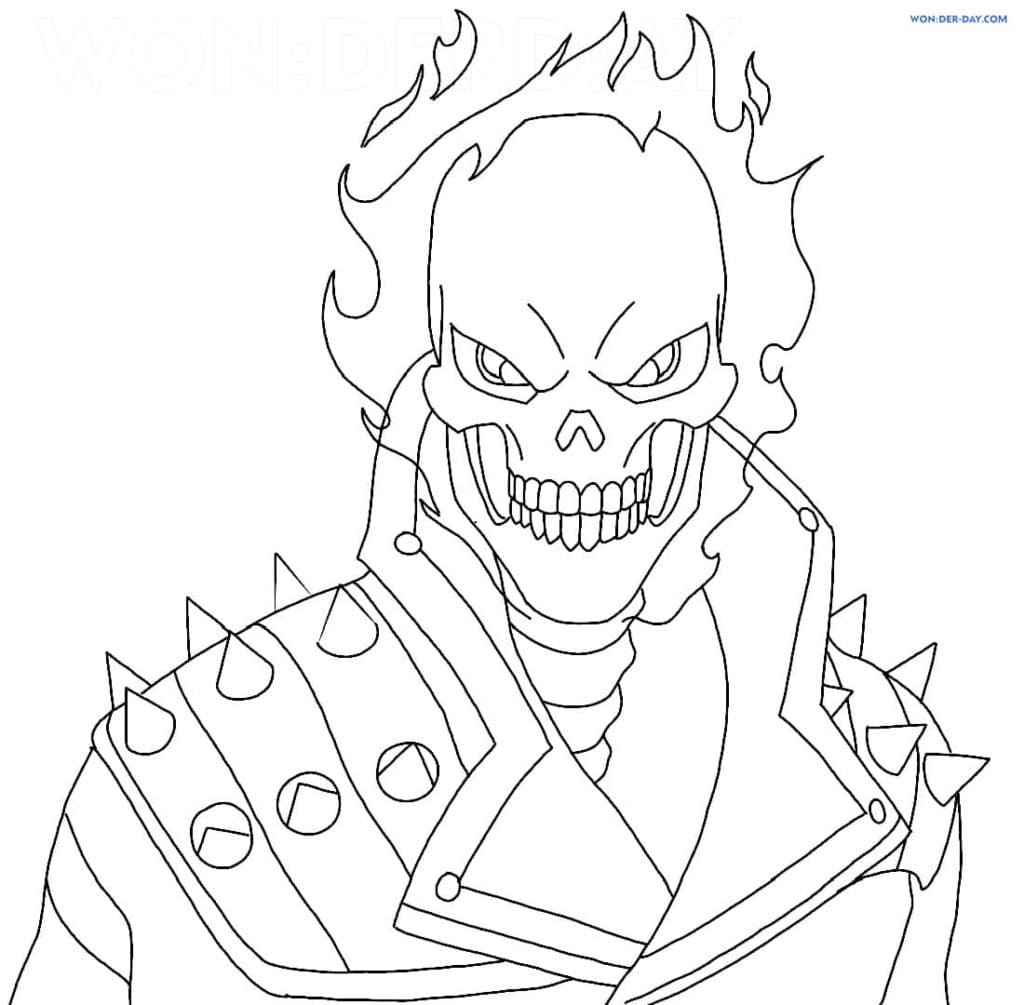 ghost rider drawing