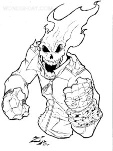 Ghost Rider Coloring Pages | WONDER DAY — Coloring pages for children ...