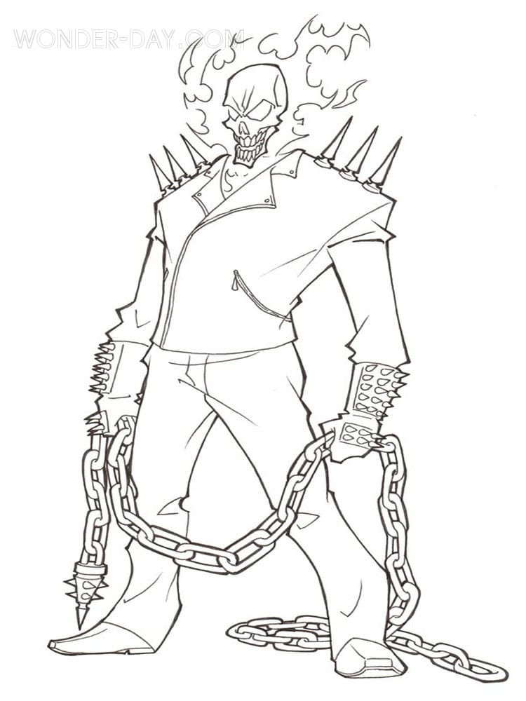 Ghost Rider coloring page
