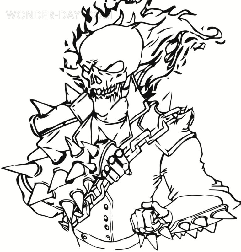 Ghost Rider Coloring Pages | WONDER DAY — Coloring pages for children ...