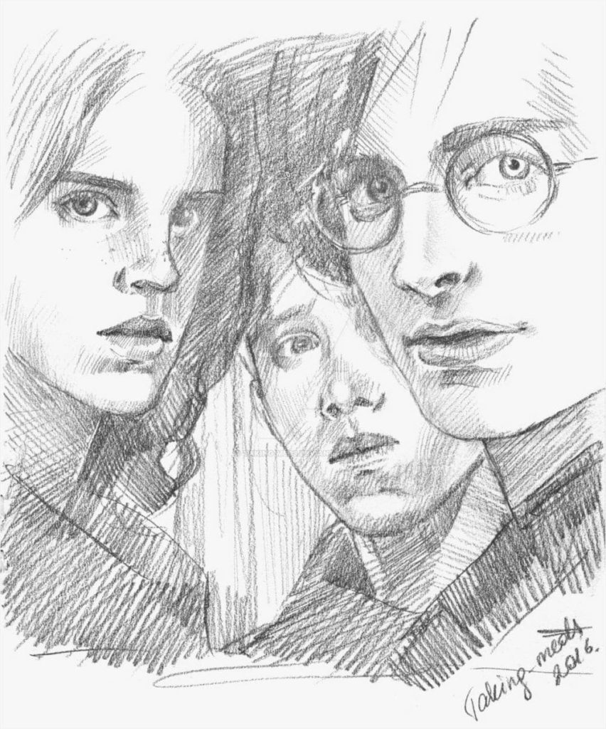 Hermine Granger, Ron Weasley, Harry Potter