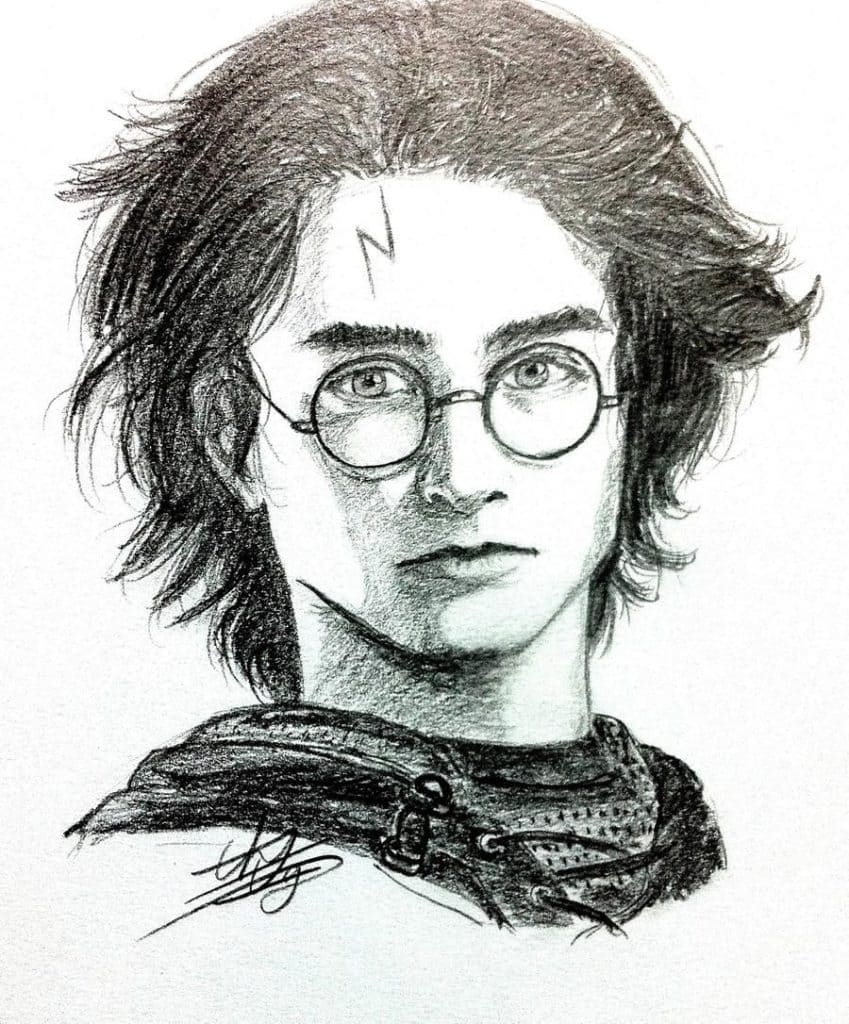 Harry Potter mit einer Narbe