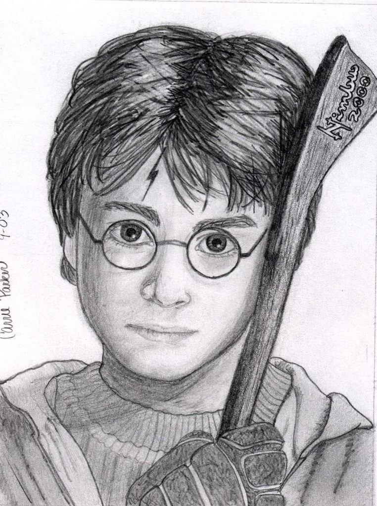 Карандашный рисунок Гарри Поттера