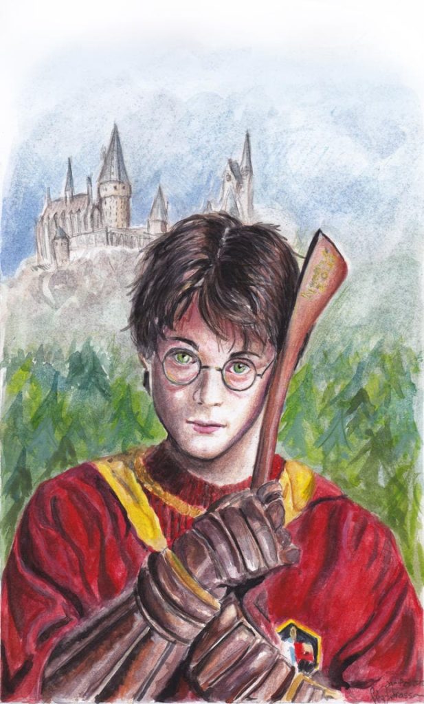 Disegno a colori di Harry Potter