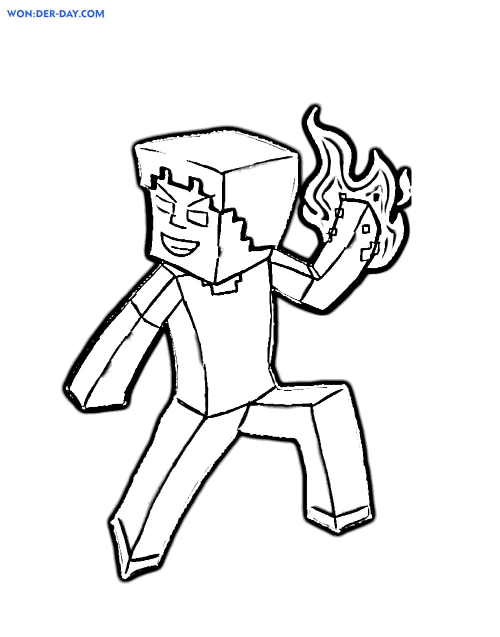 35+ minecraft coloring pages herobrine - AinsleyAalia