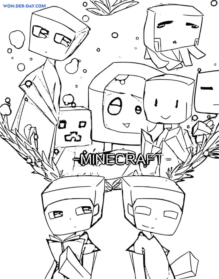 Herobrine Minecraft Coloring Pages | WONDER DAY — Coloring pages for ...