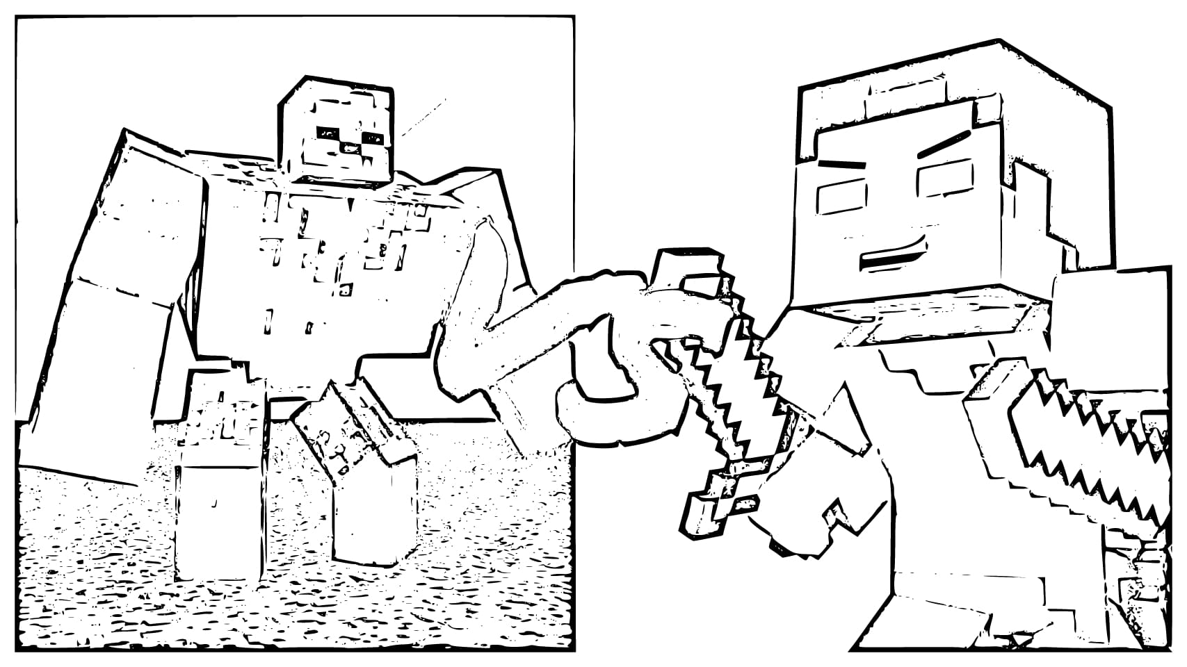 scary children's drawing of Minecraft Herobrine on Craiyon