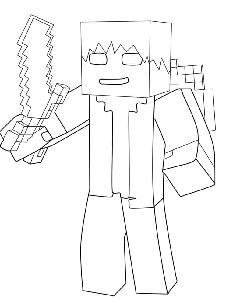 Herobrine with weapon