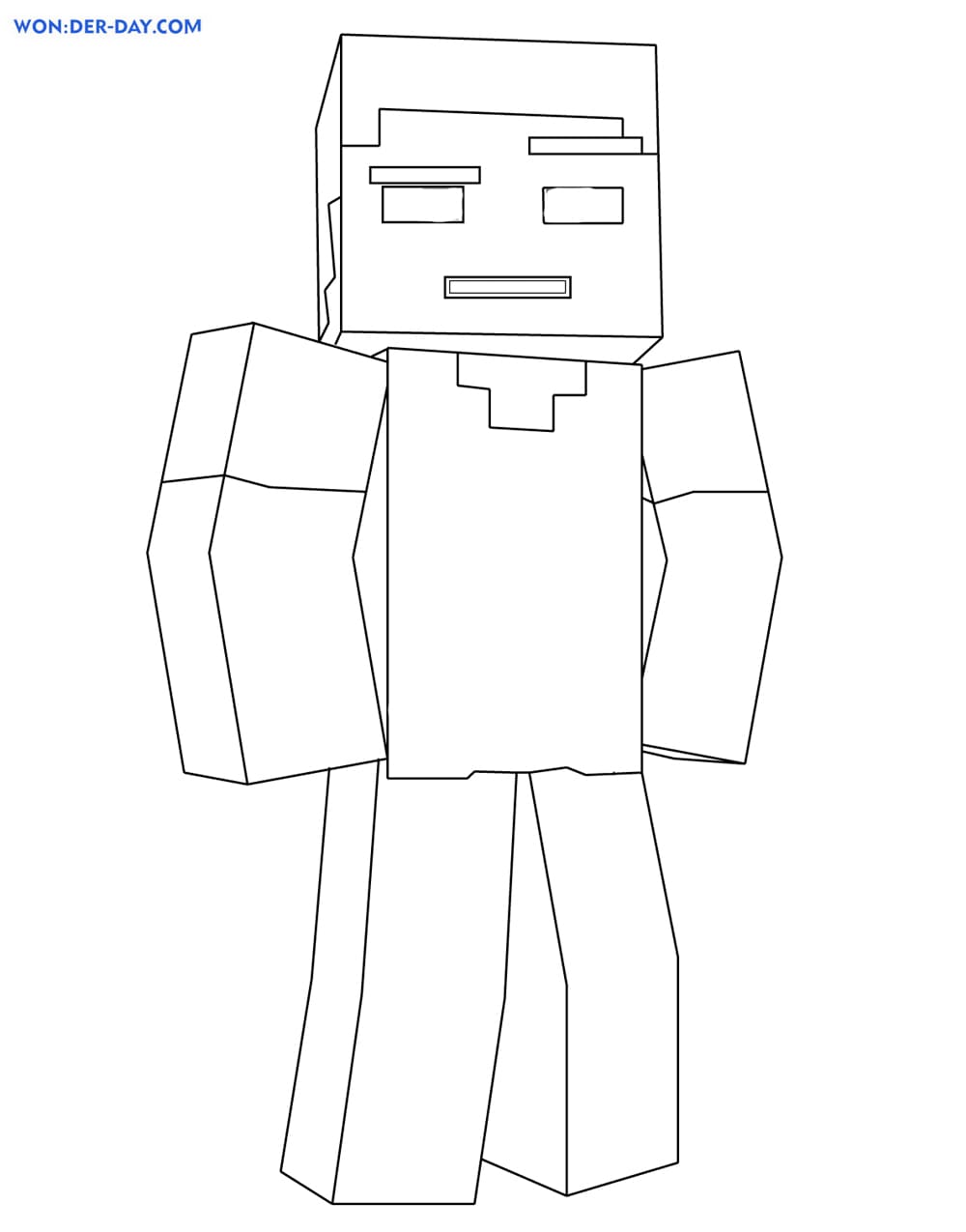 32+ Minecraft Herobrine Coloring Pages - YasmeanBeryl